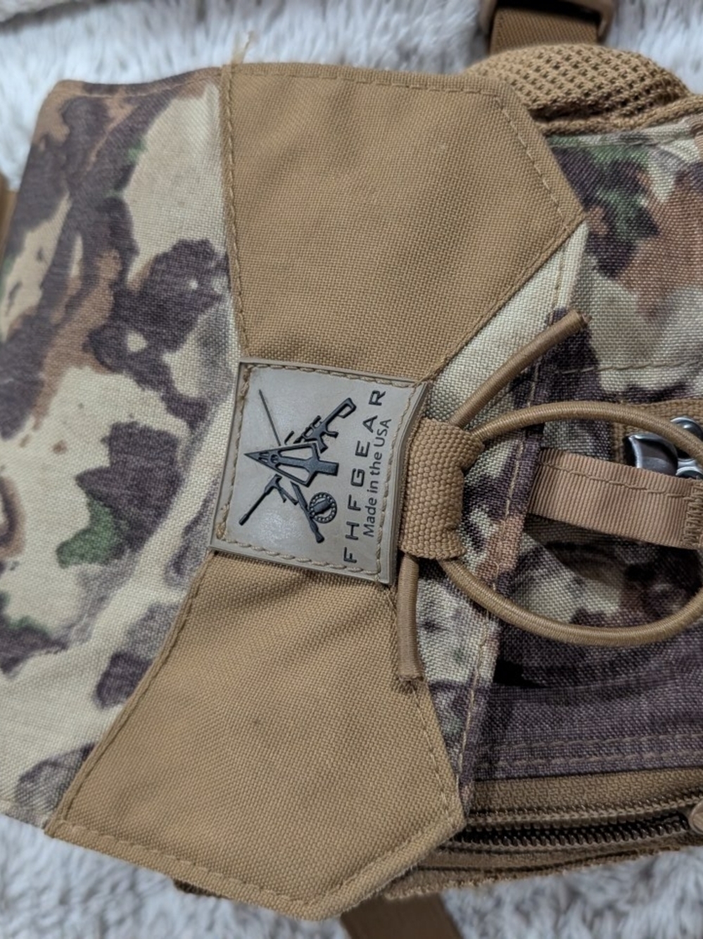 FHF GEAR Tactical First Light Fusion Camo Bino CheUtility Pack - Tan & Multi Cam